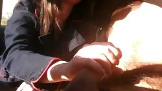 Vyras įsijungia ir fucks a mulatė į automobilį